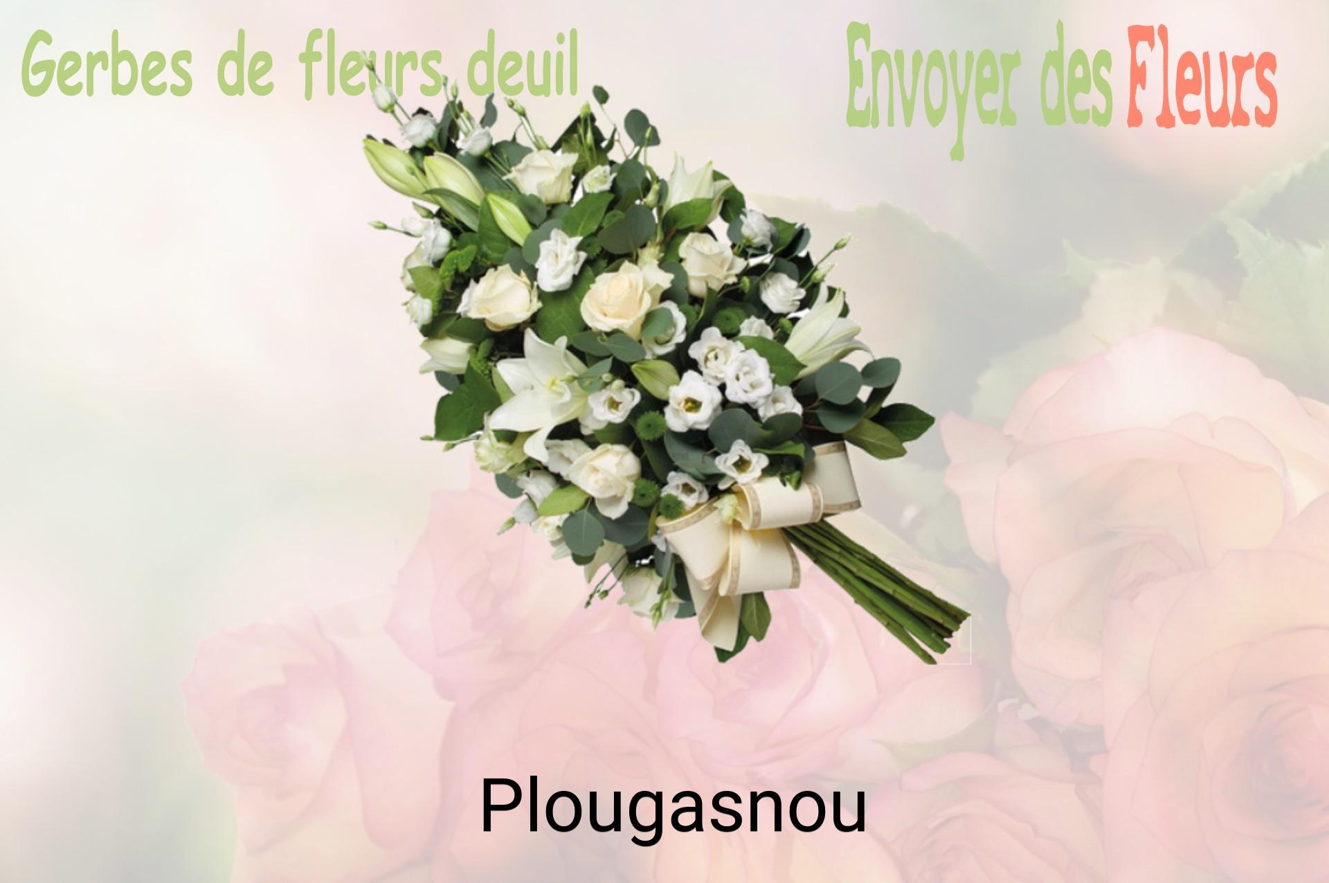 Gerbe de fleurs de deuil livrée à Plougasnou